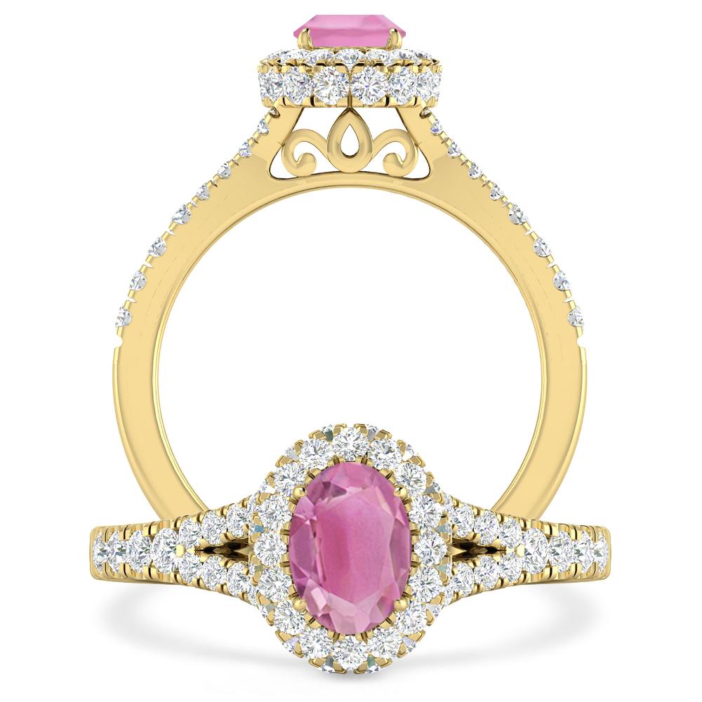 Yellow Gold - Pink Tourmaline