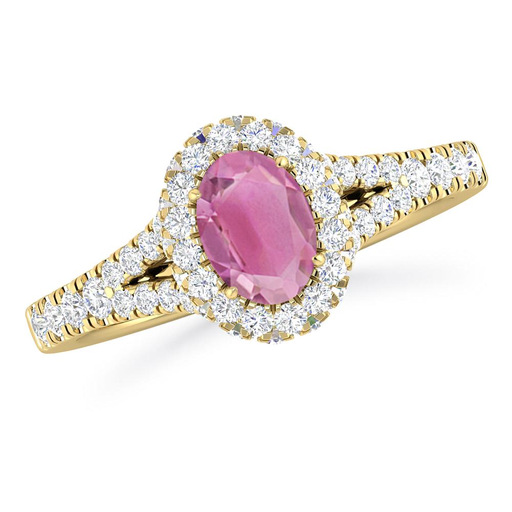 Yellow Gold - Pink Tourmaline