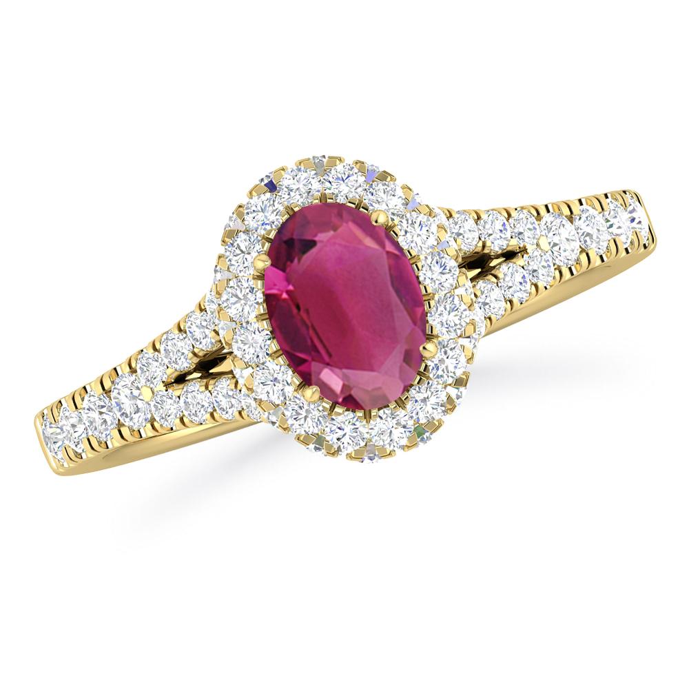 Yellow Gold - Pink Tourmaline