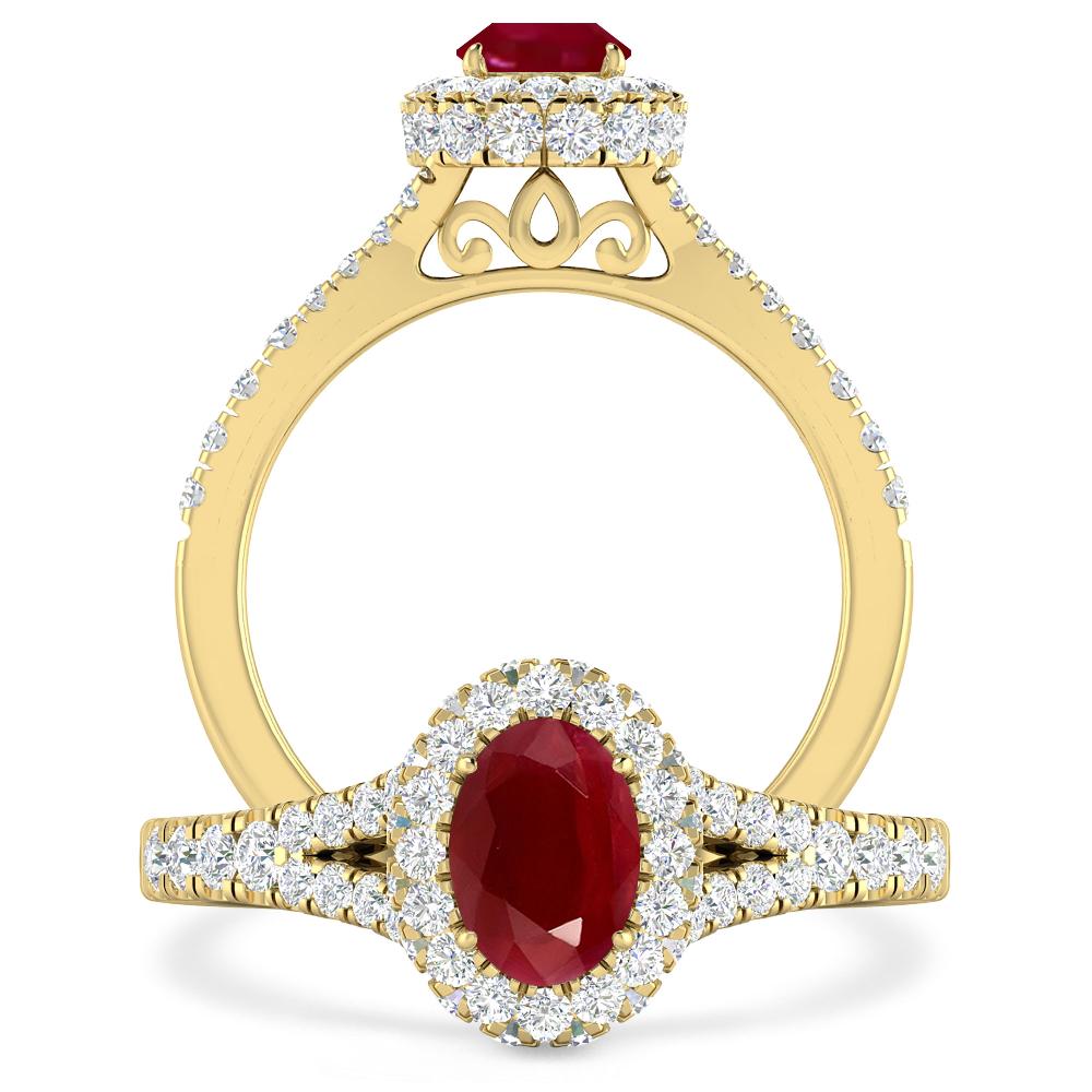 Yellow Gold - Ruby