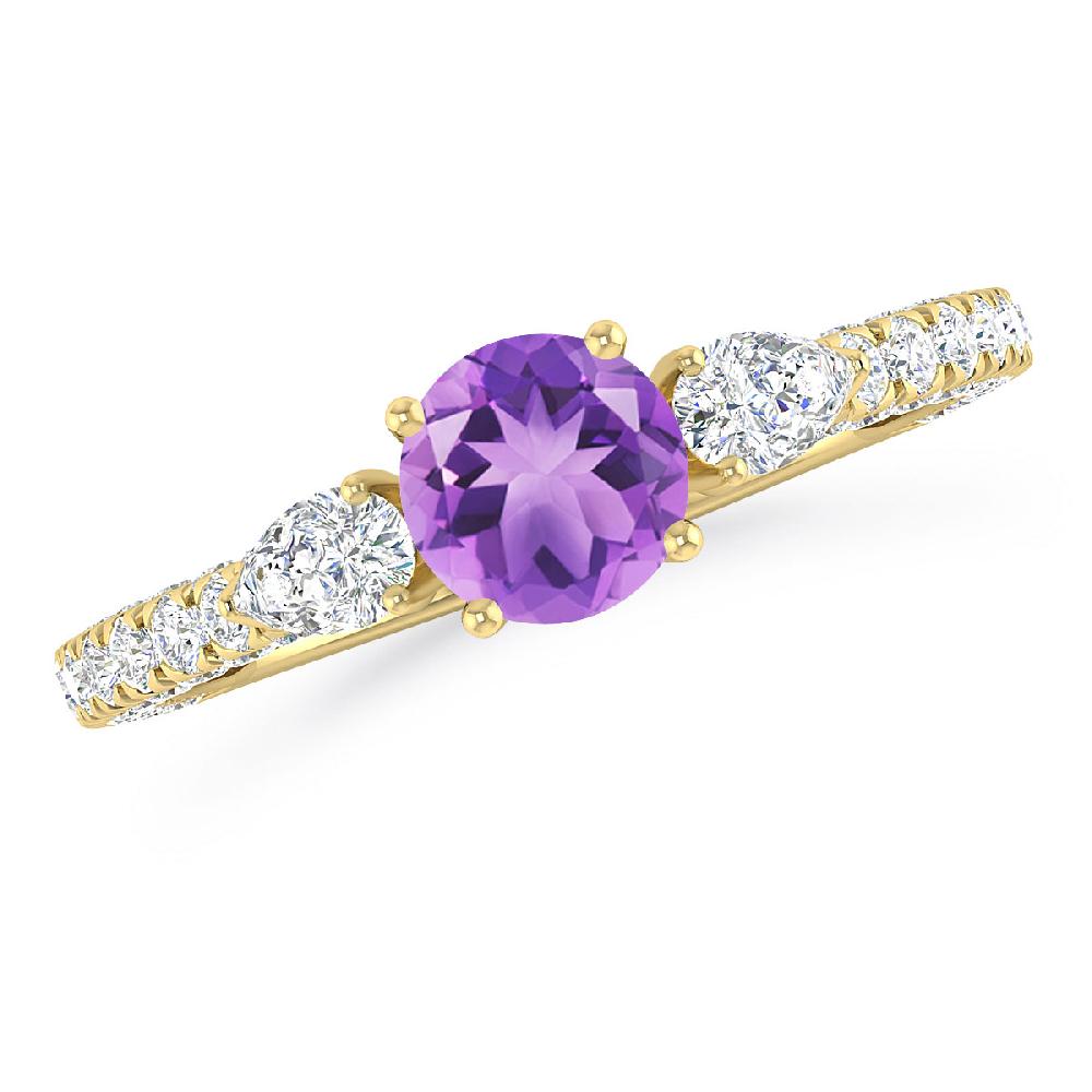 Yellow Gold - Amethyst