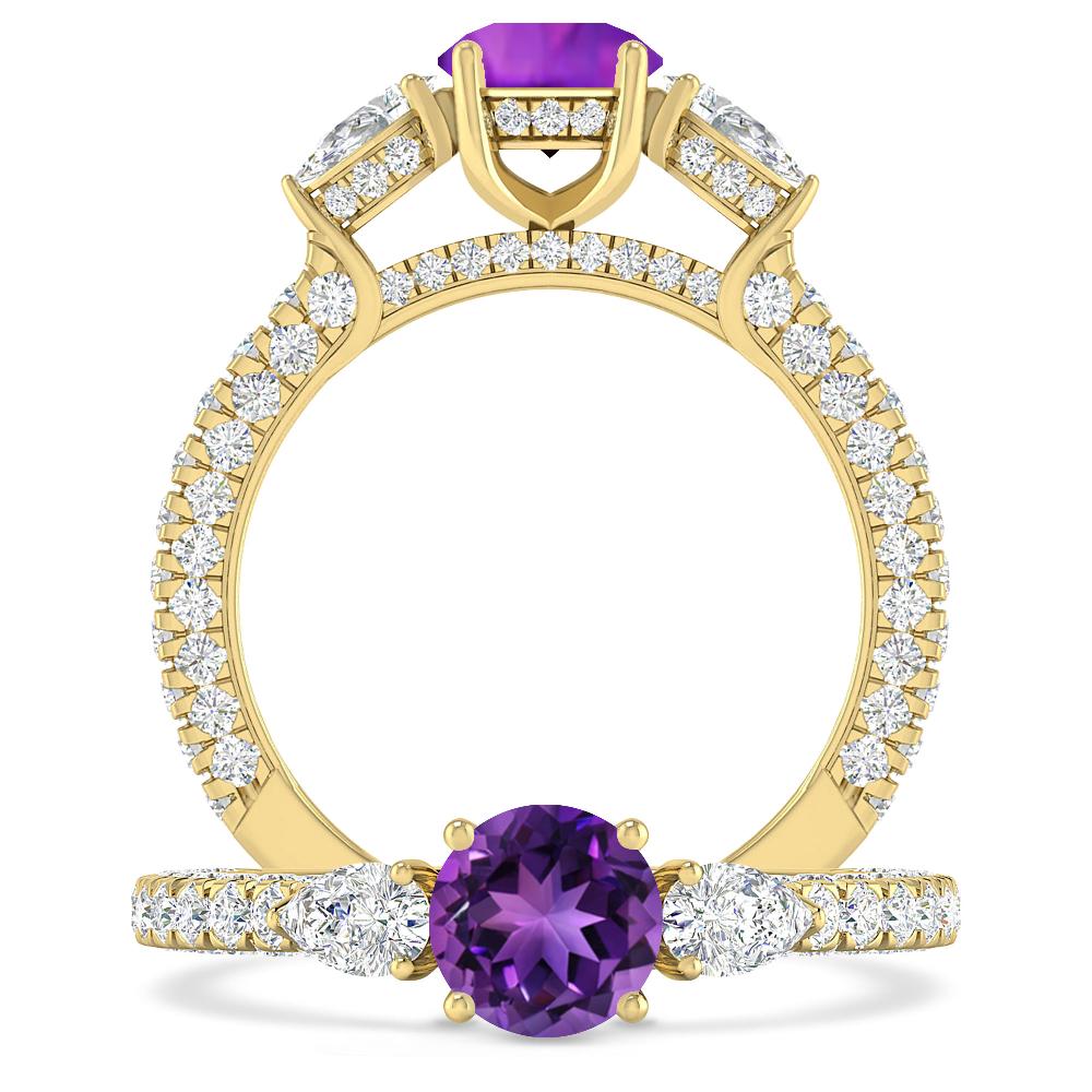 Yellow Gold - Amethyst