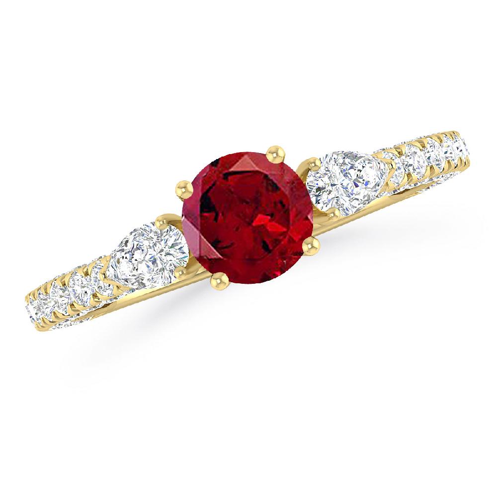 Yellow Gold - Garnet