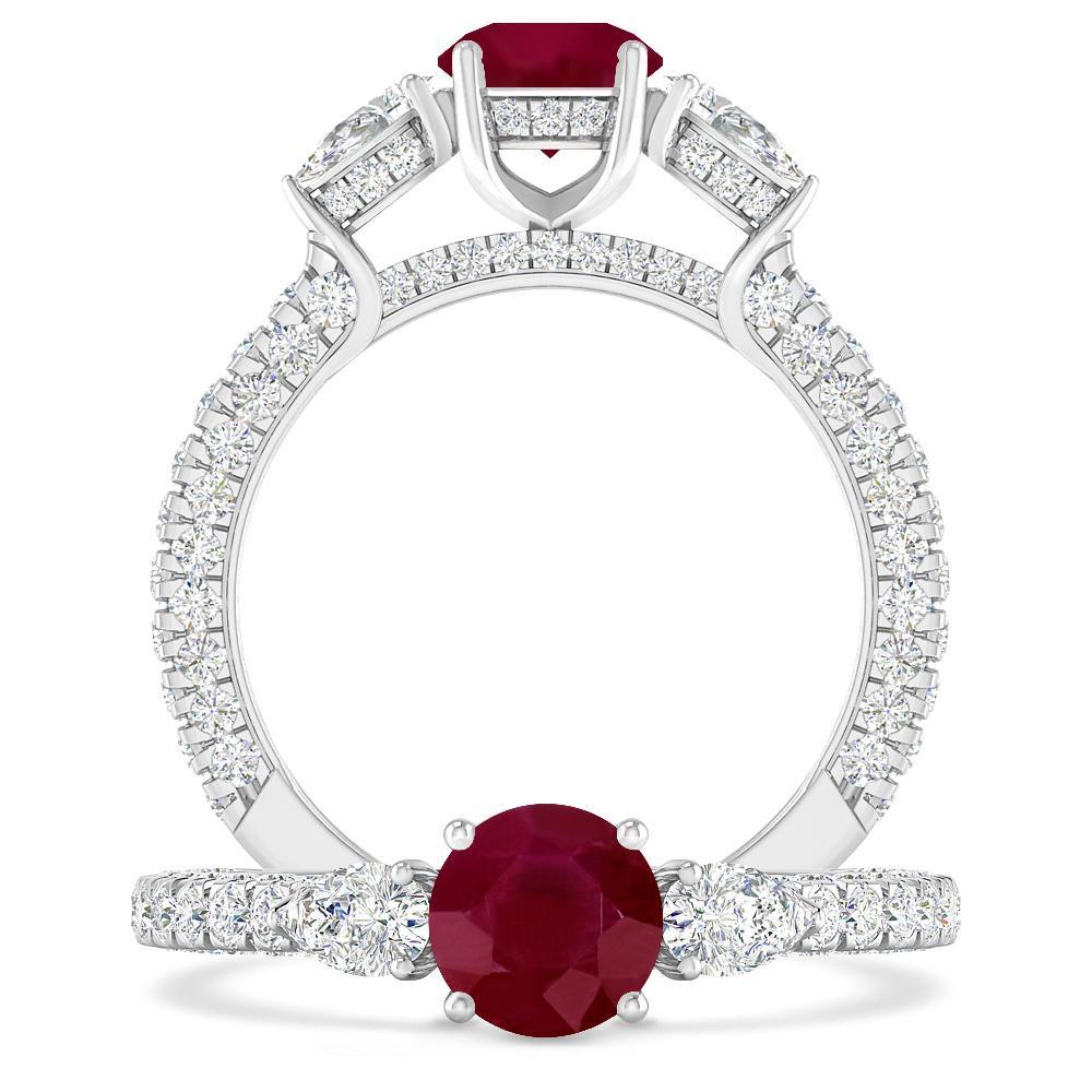 White Gold - Ruby