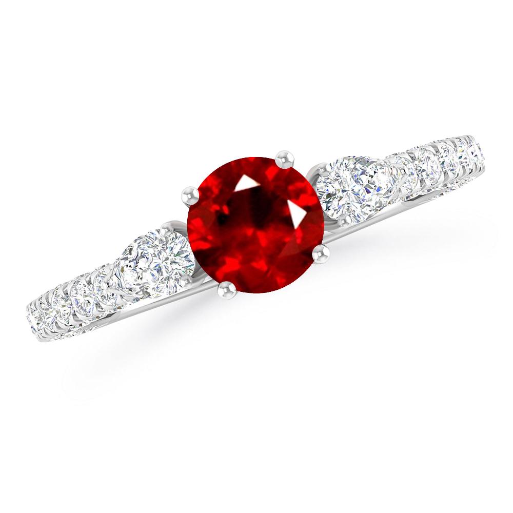 White Gold - Ruby