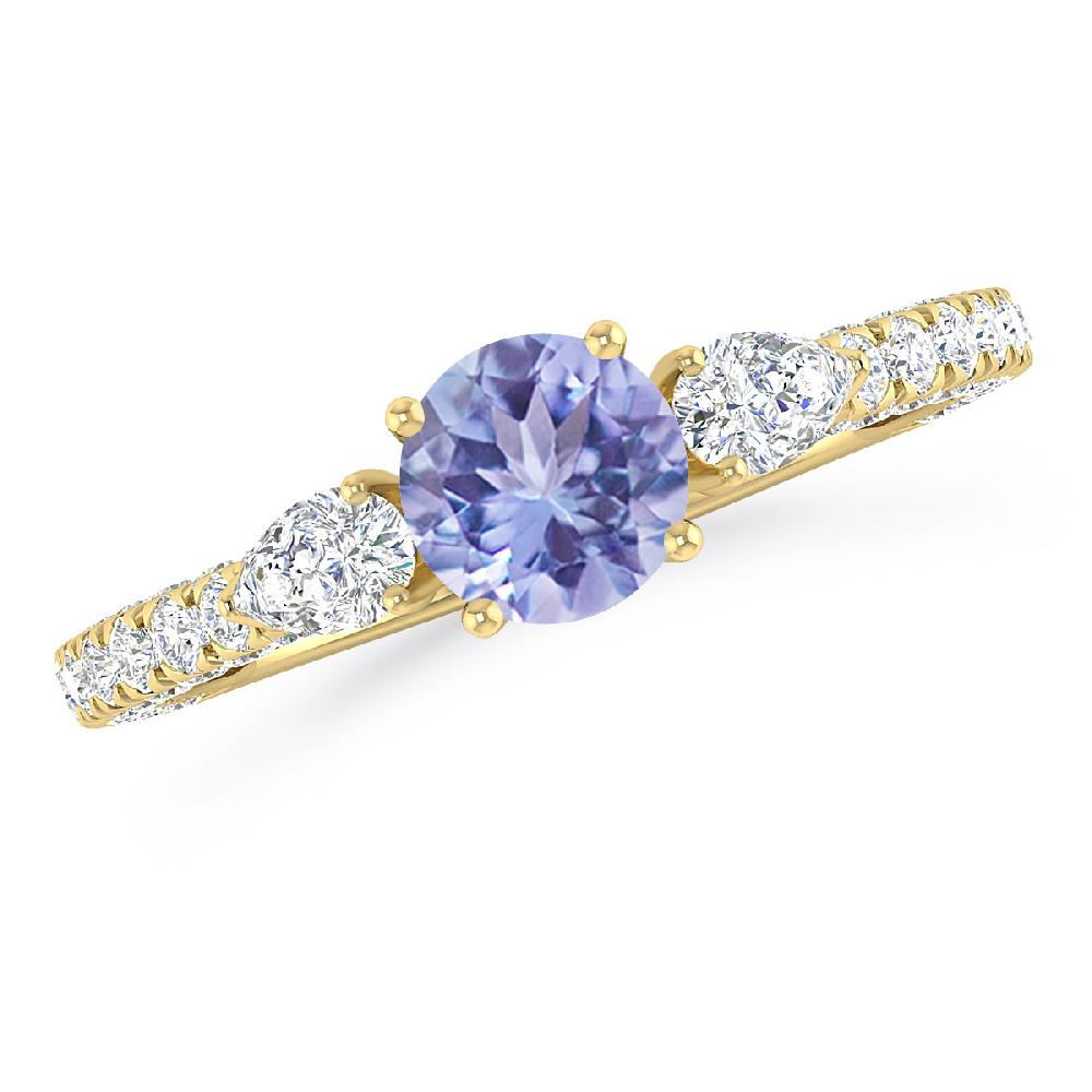 Yellow Gold - Tanzanite