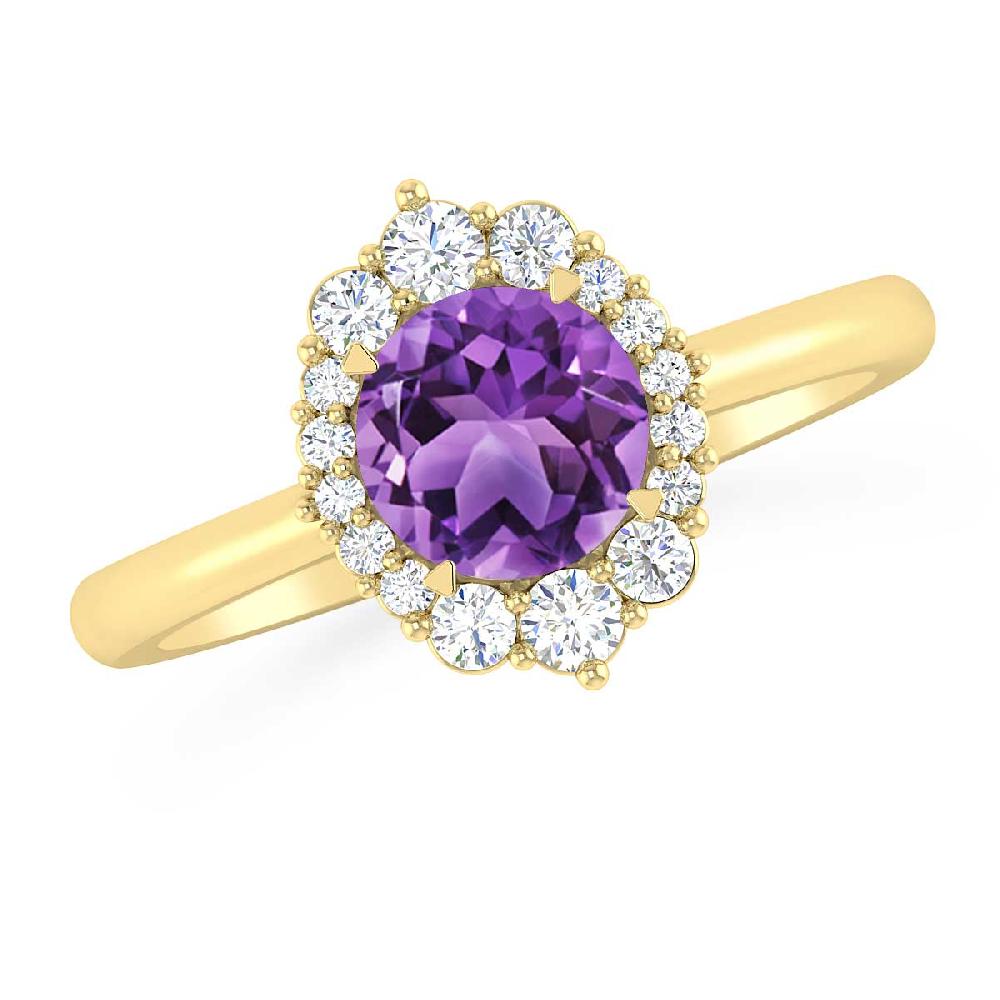 Yellow Gold - Amethyst