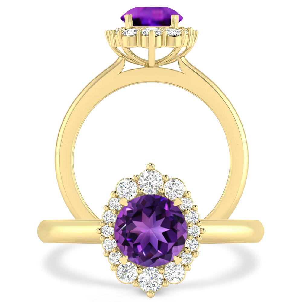 Yellow Gold - Amethyst