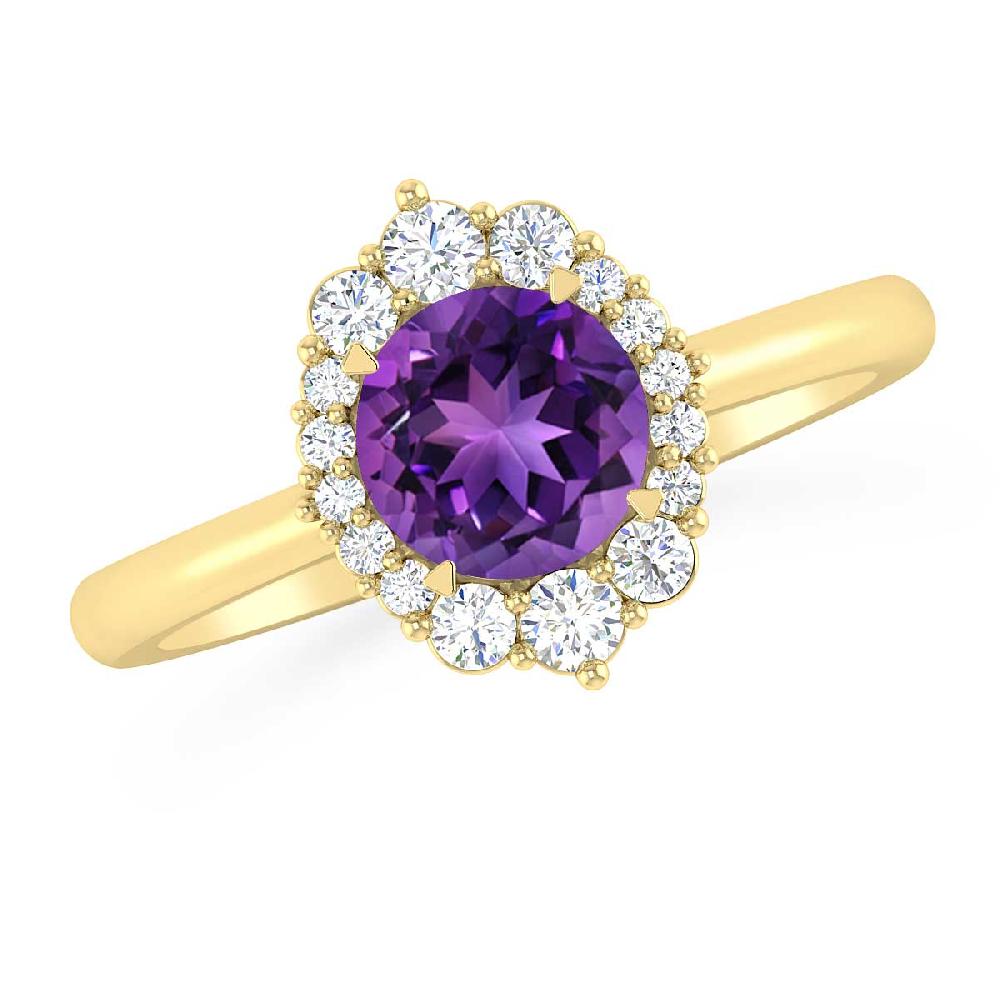 Yellow Gold - Amethyst