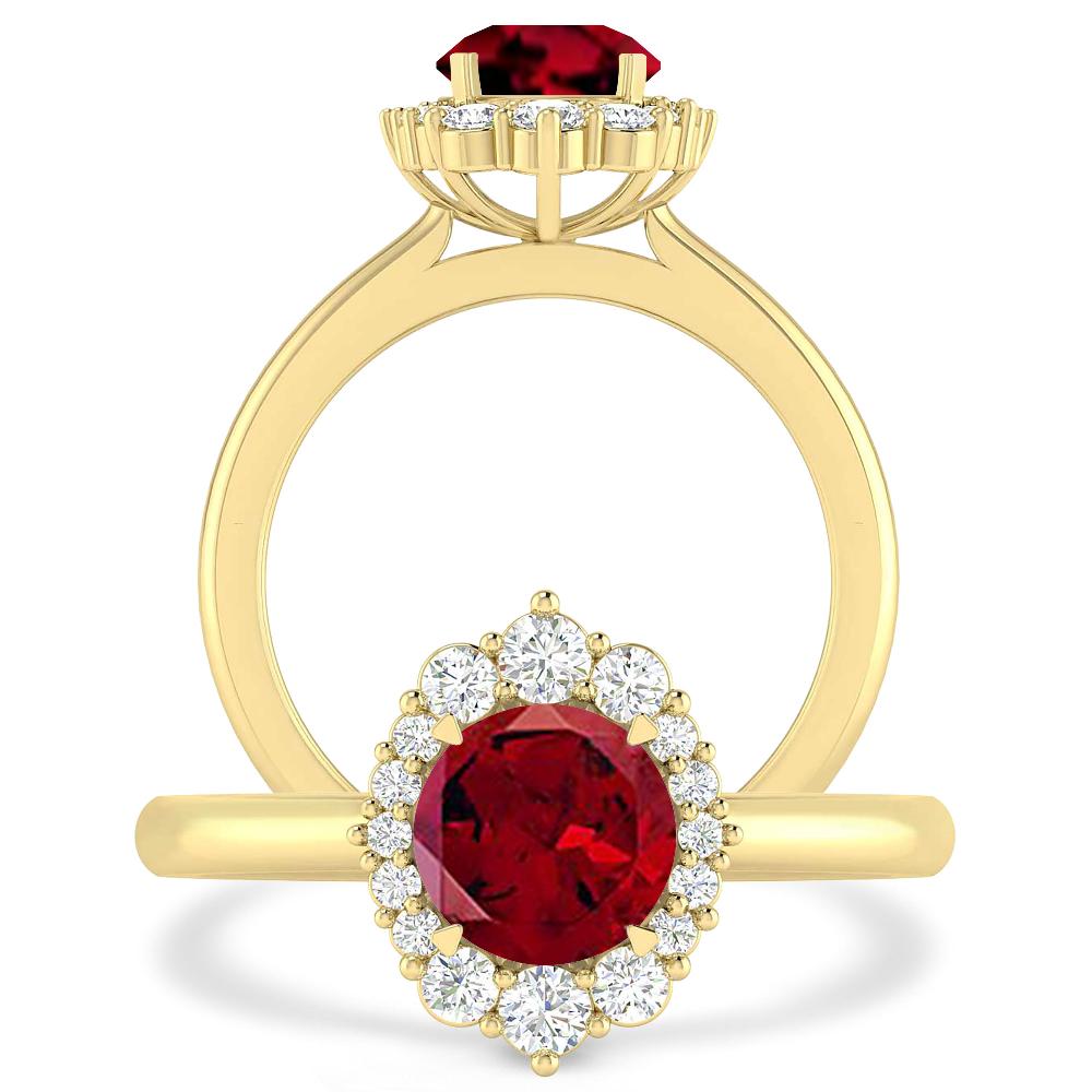 Yellow Gold - Garnet