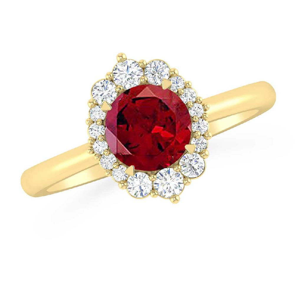 Yellow Gold - Garnet