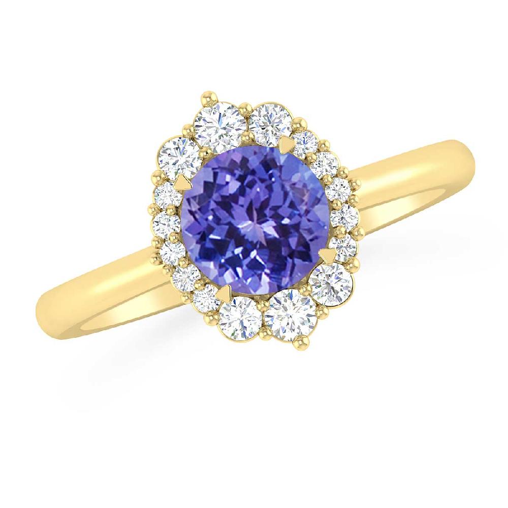 Yellow Gold - Tanzanite