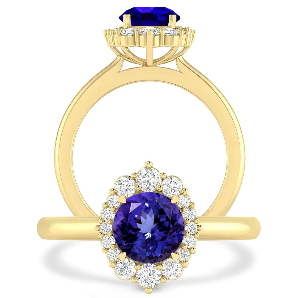 Yellow Gold - Tanzanite