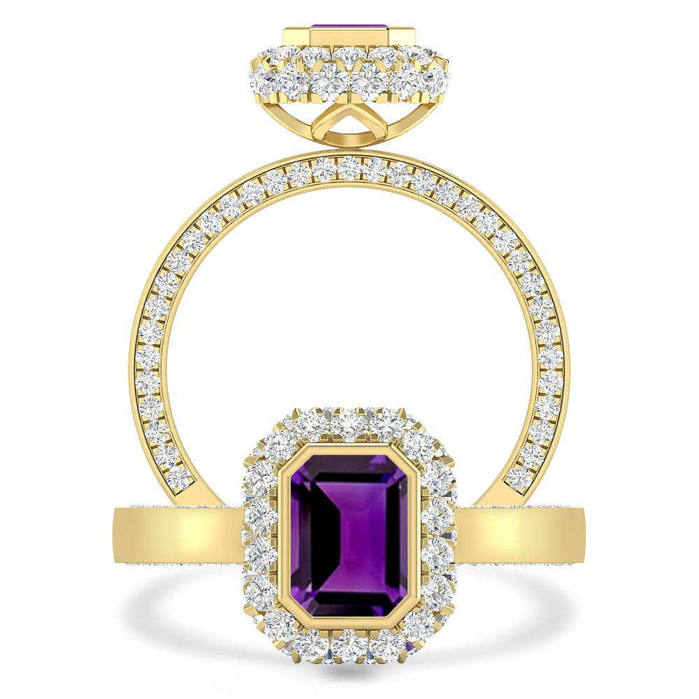 Yellow Gold - Amethyst