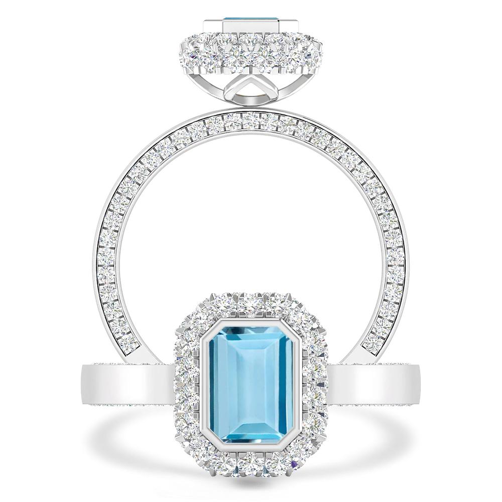 White Gold - Aquamarine