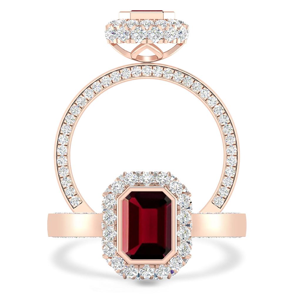 Rose Gold - Garnet