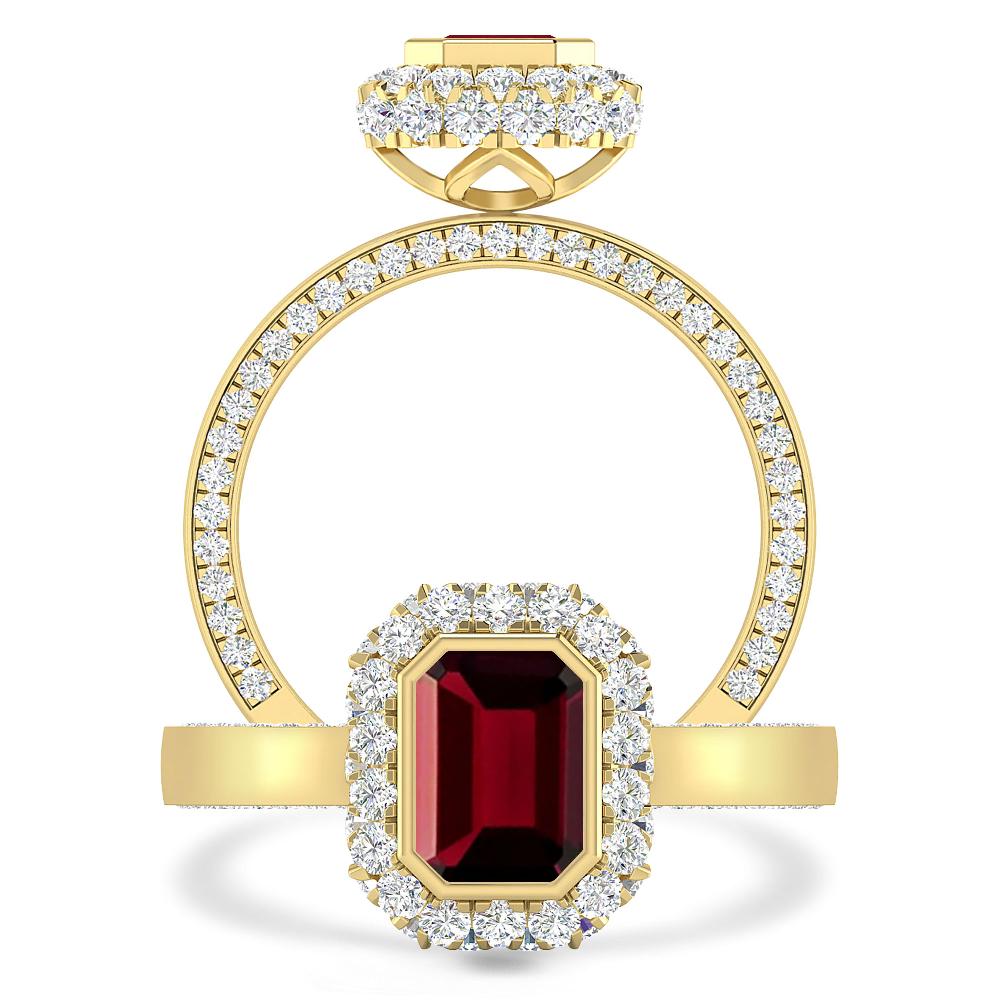 Yellow Gold - Garnet