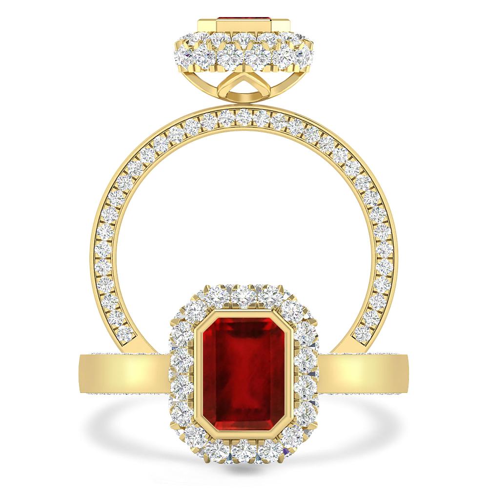 Yellow Gold - Ruby