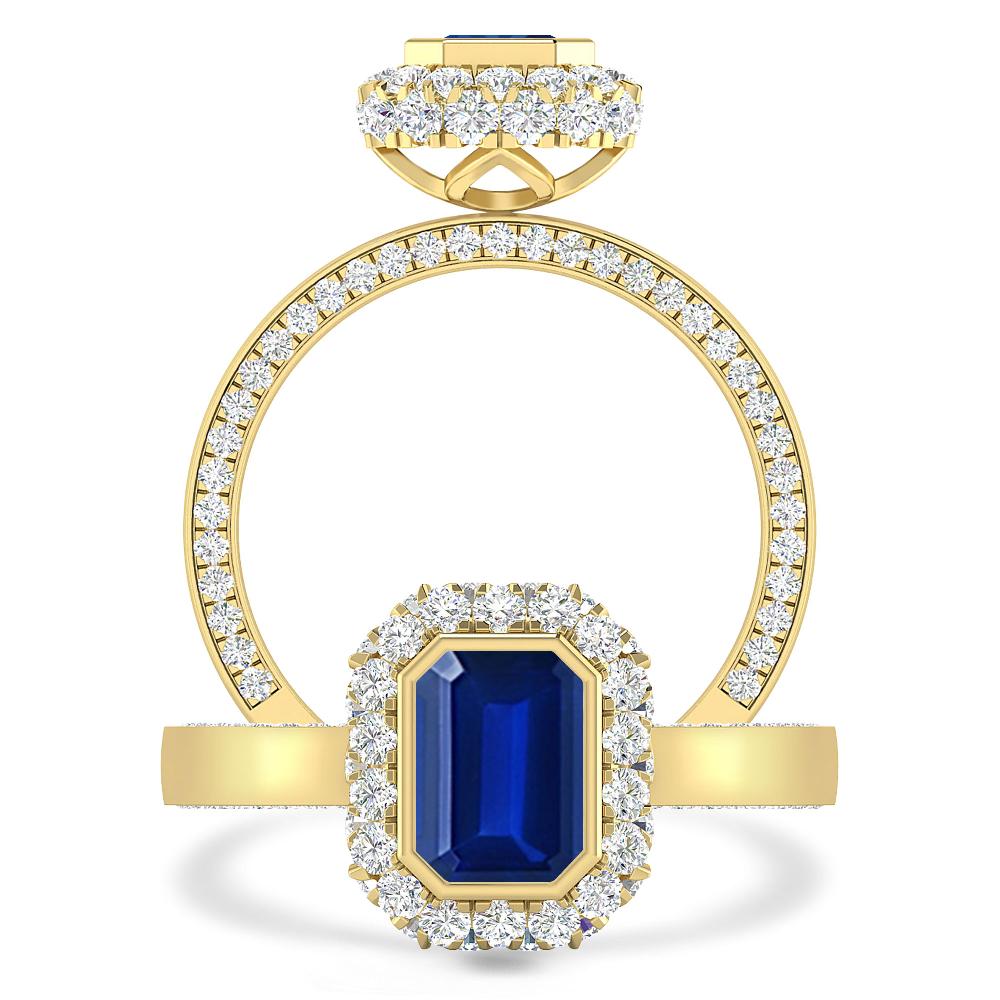 Yellow Gold - Sapphire