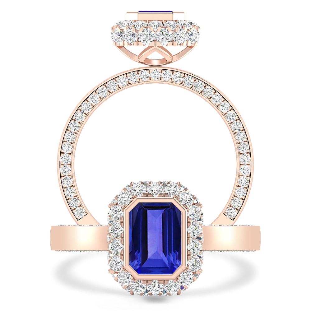 Rose Gold - Tanzanite