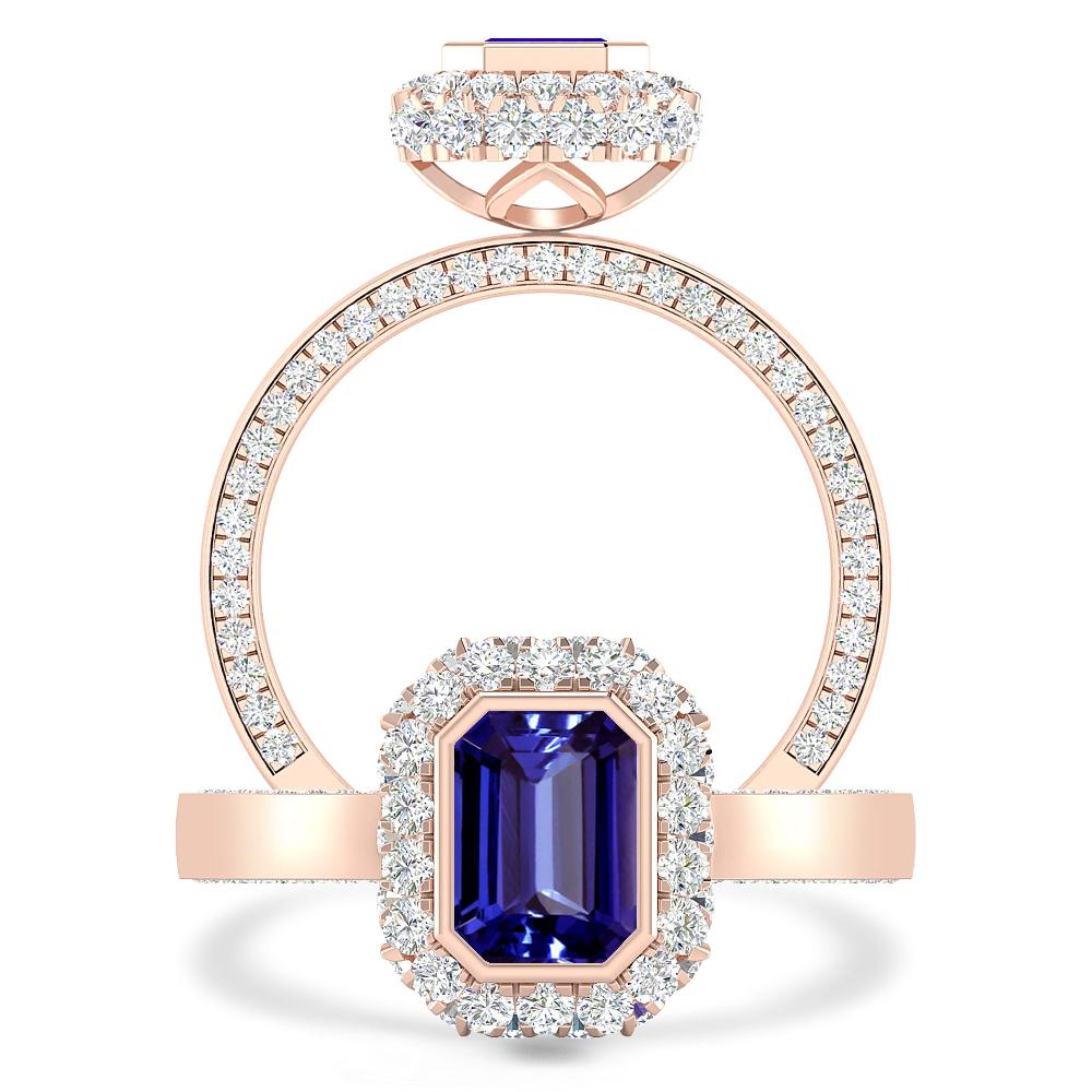 Rose Gold - Tanzanite