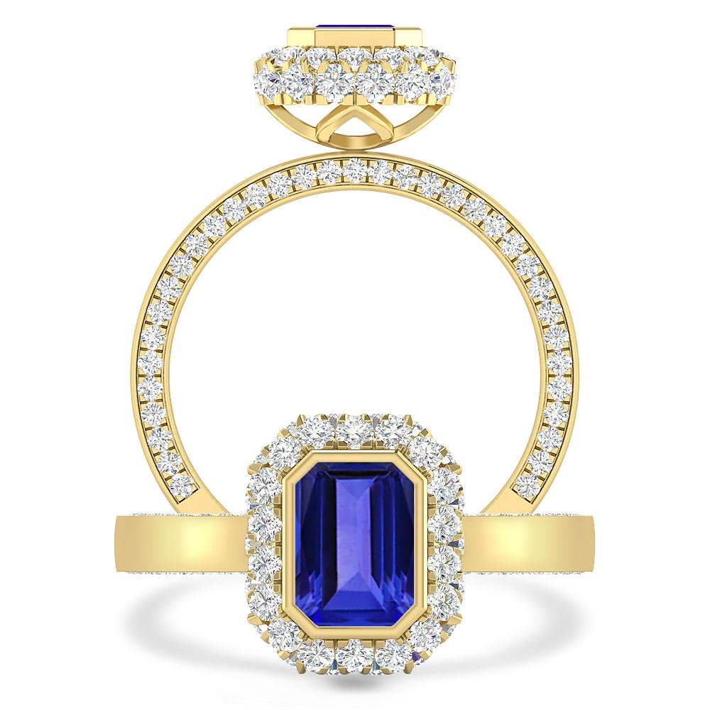 Yellow Gold - Tanzanite