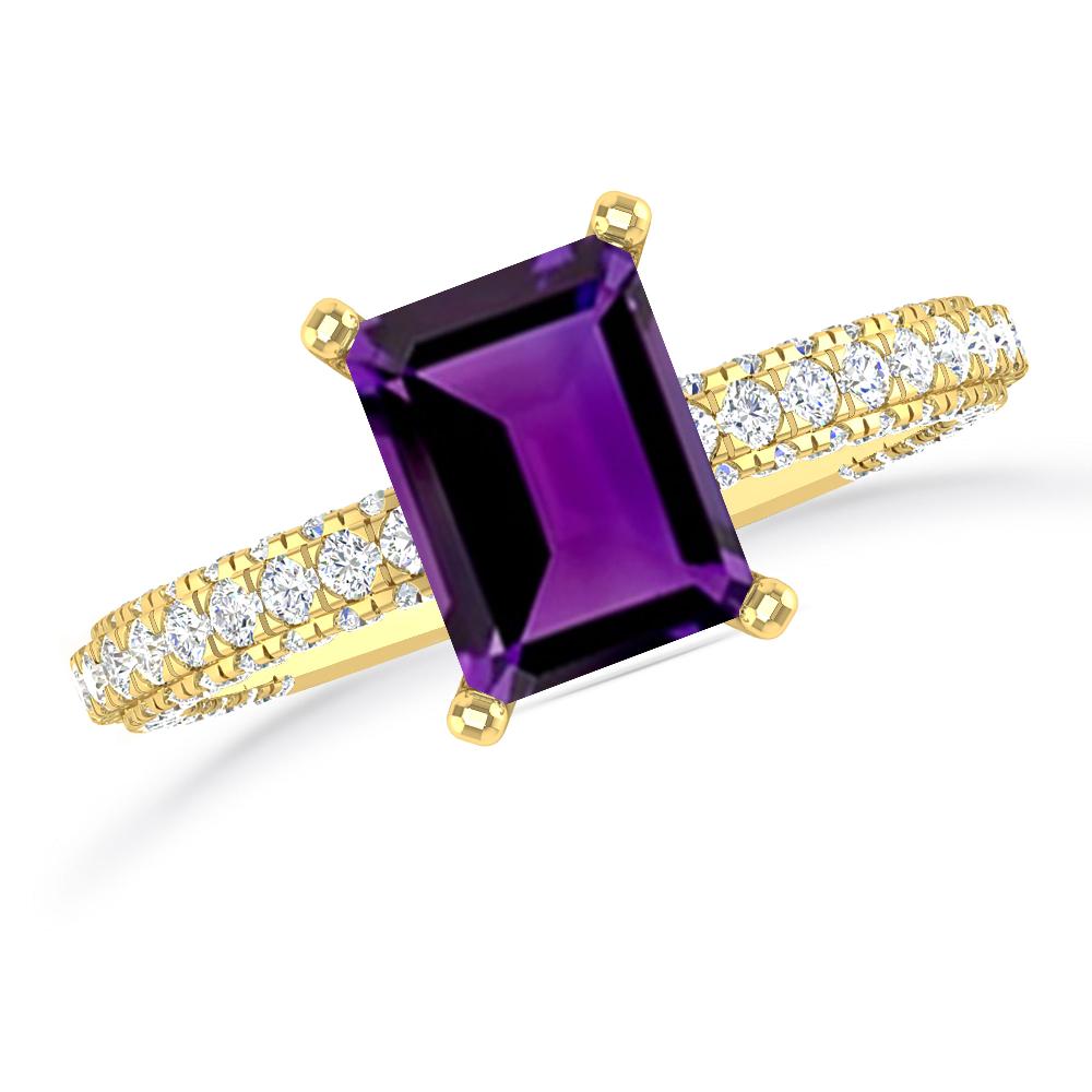 Yellow Gold - Amethyst