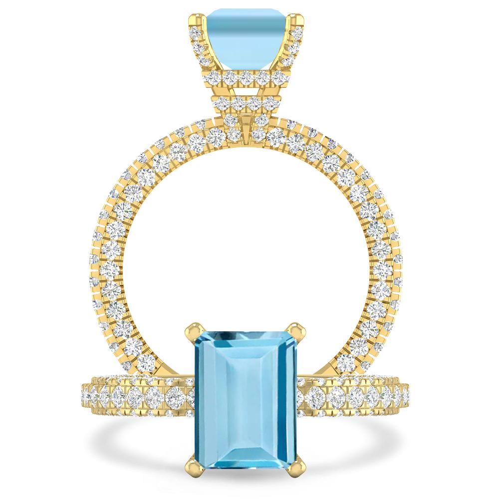 Yellow Gold - Aquamarine