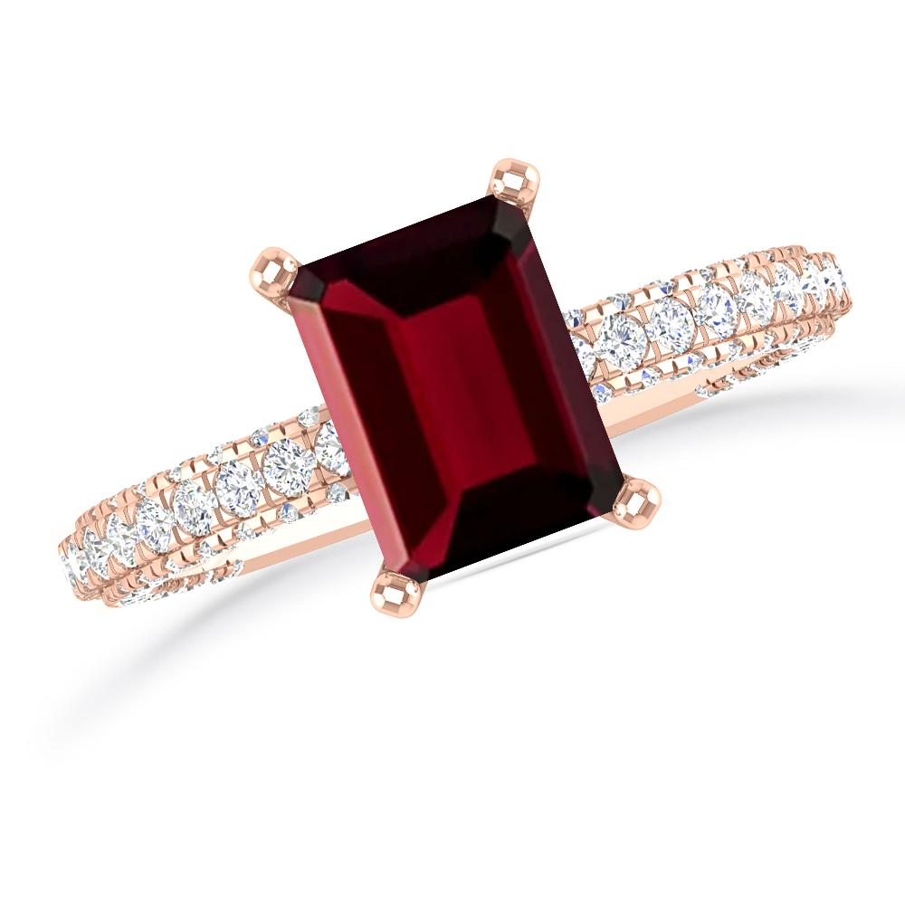 Rose Gold - Garnet