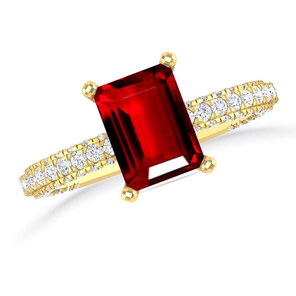 Yellow Gold - Ruby