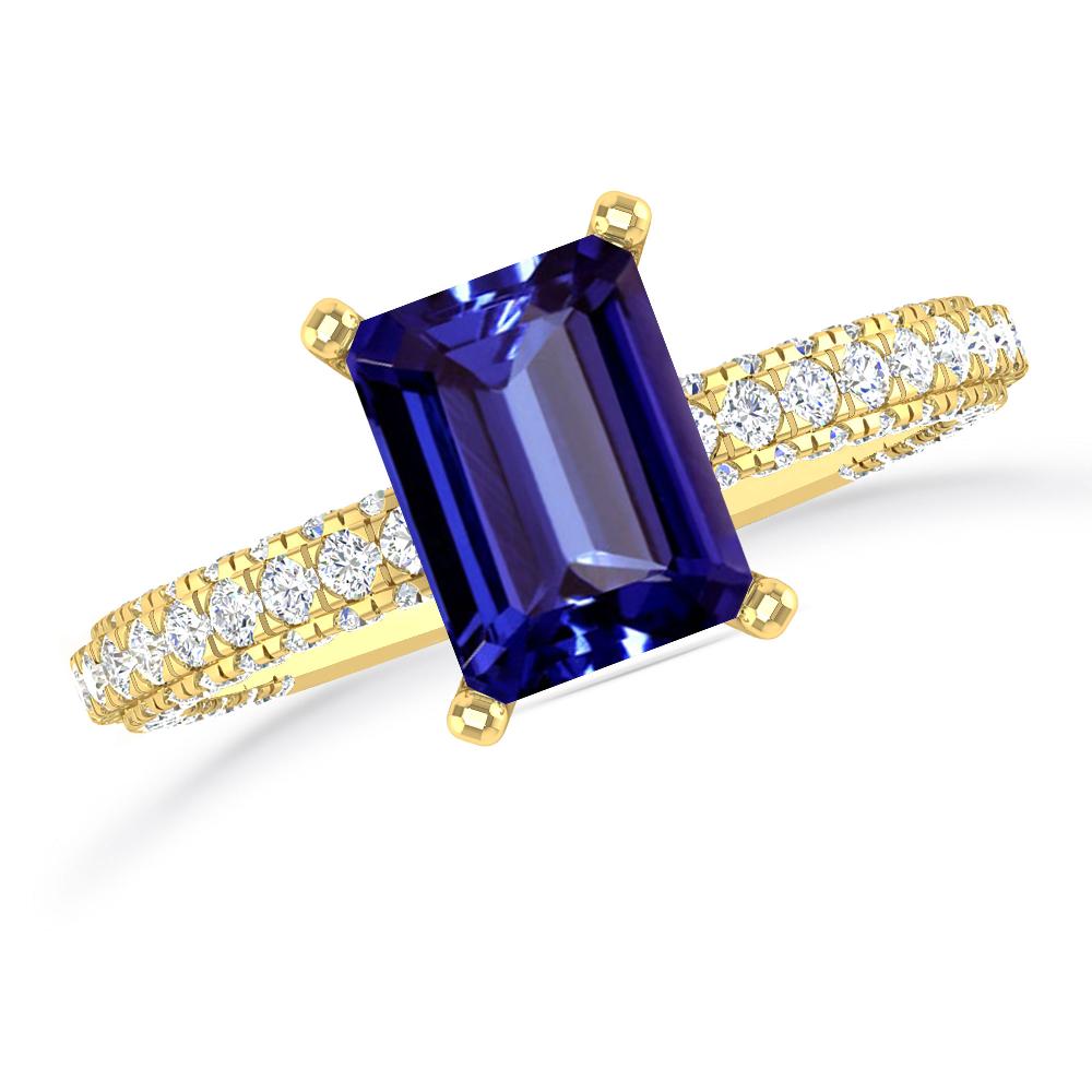 Yellow Gold - Tanzanite