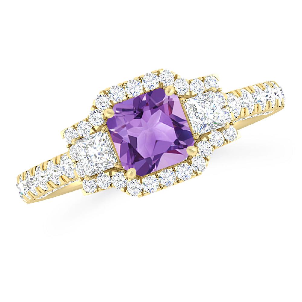 Yellow Gold - Amethyst