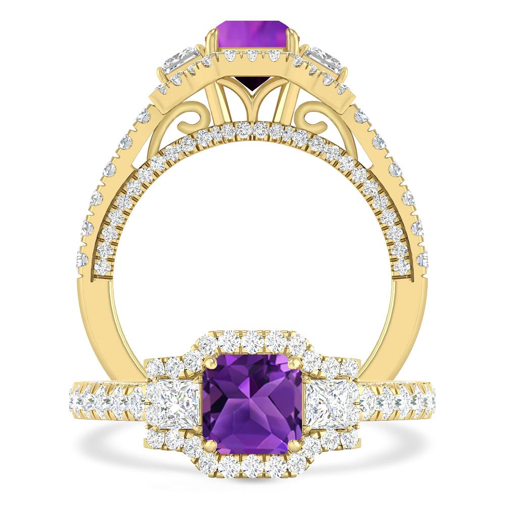 Yellow Gold - Amethyst