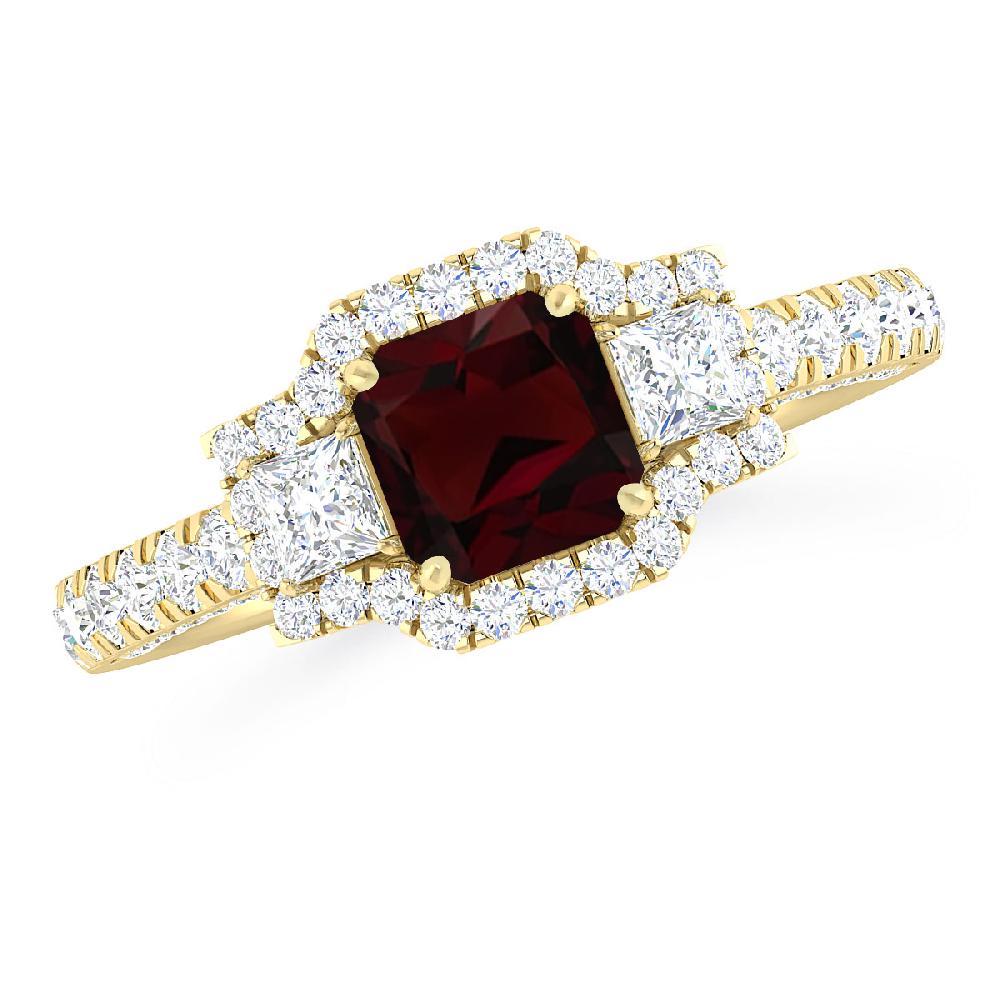 Yellow Gold - Garnet