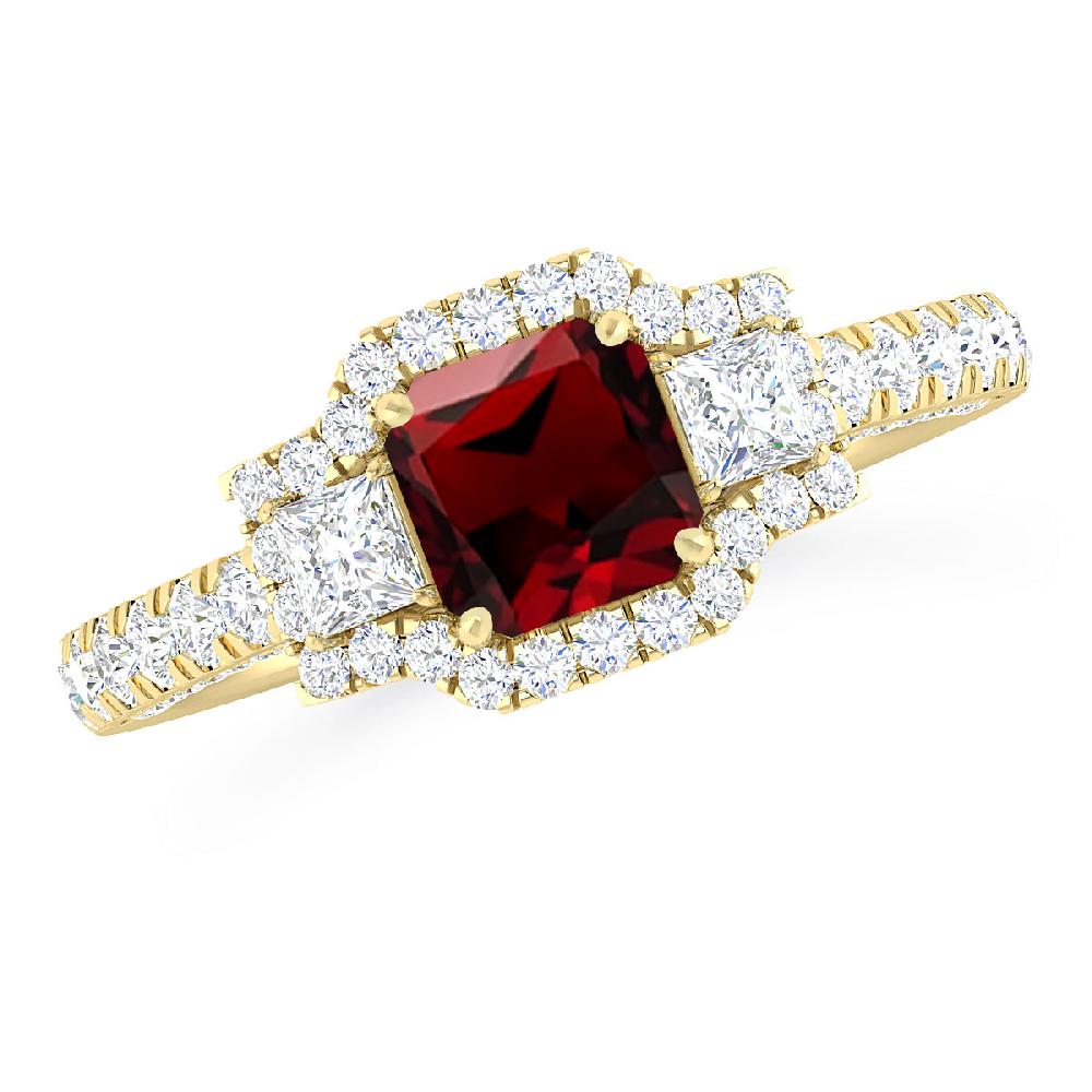 Yellow Gold - Garnet