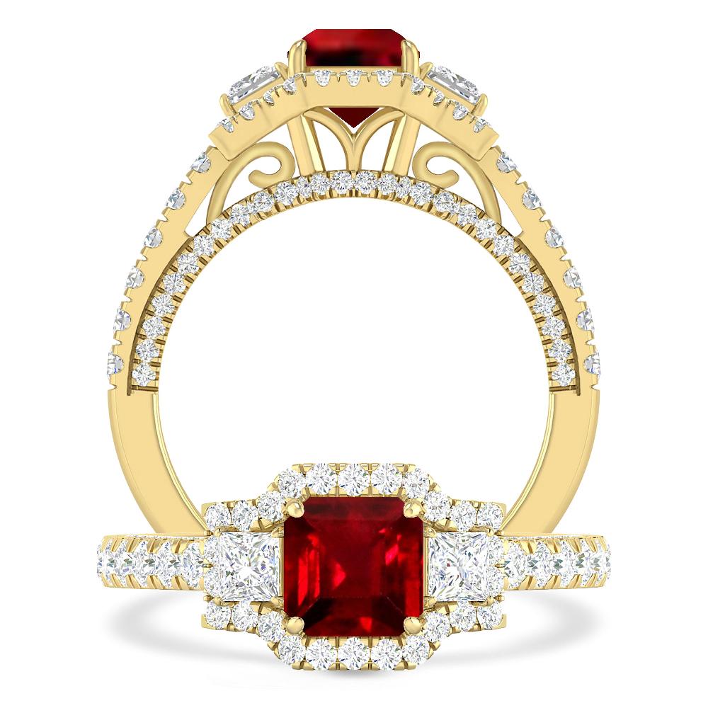 Yellow Gold - Ruby