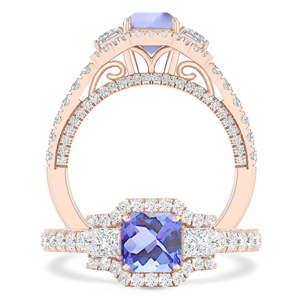 Rose Gold - Tanzanite