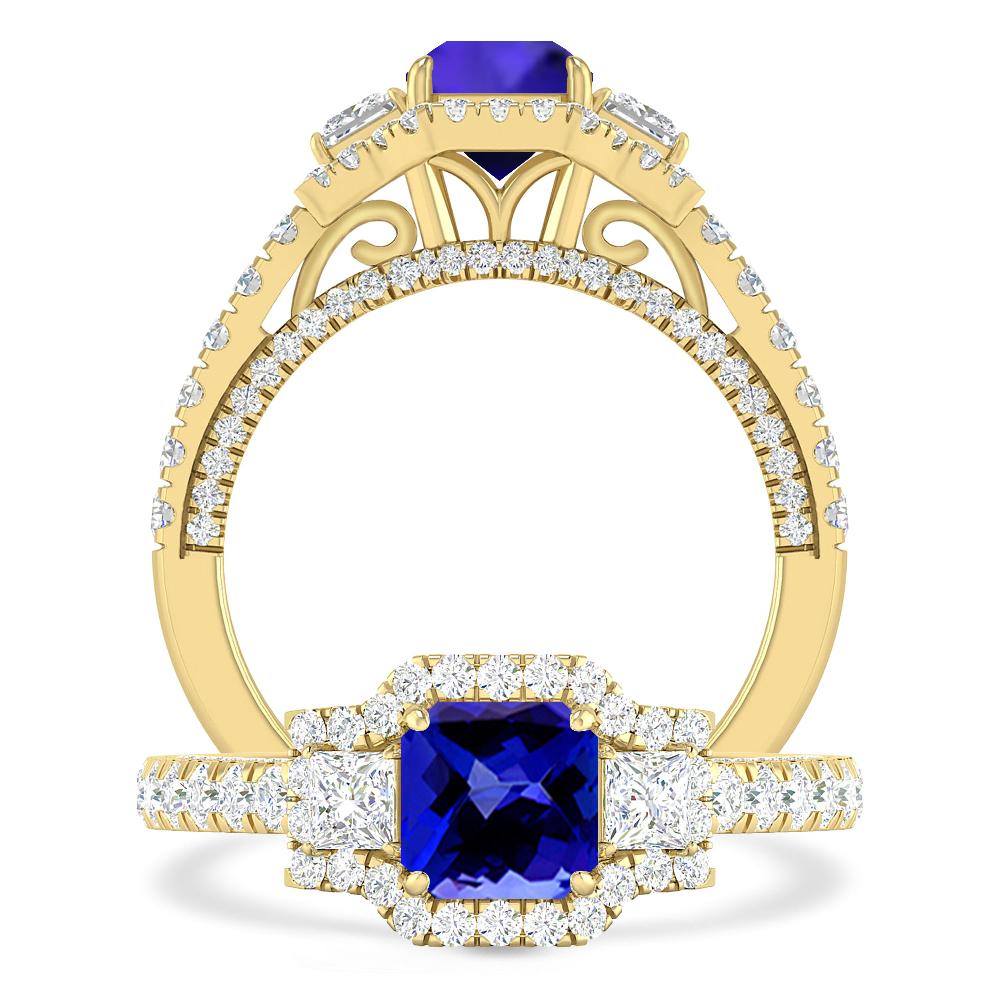 Yellow Gold - Tanzanite