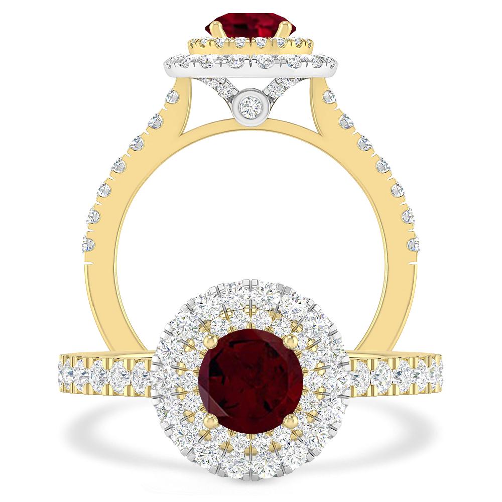 Yellow Gold - Garnet