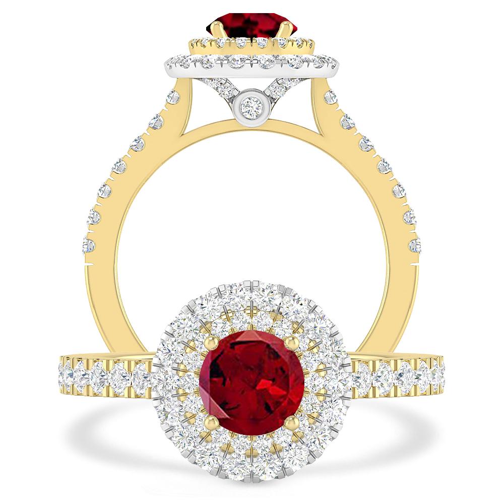 Yellow Gold - Garnet