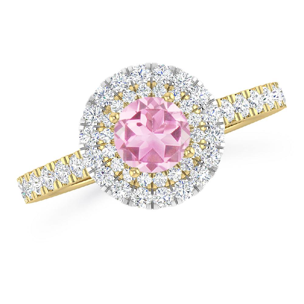 Yellow Gold - Pink Tourmaline