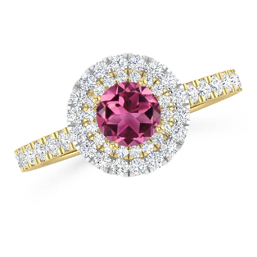 Yellow Gold - Pink Tourmaline