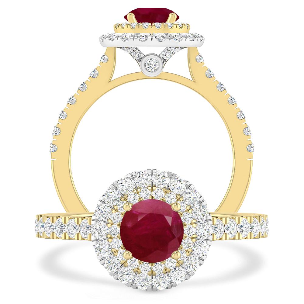 Yellow Gold - Ruby