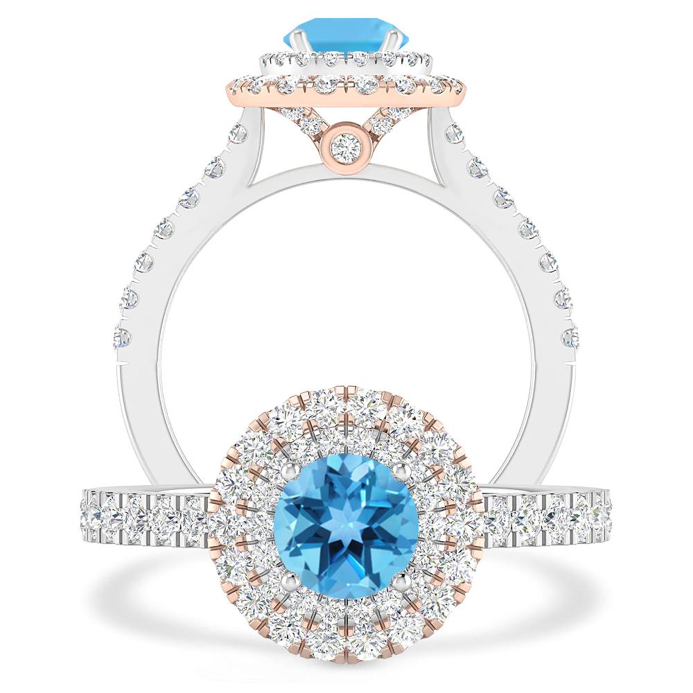 White Gold - Blue Topaz