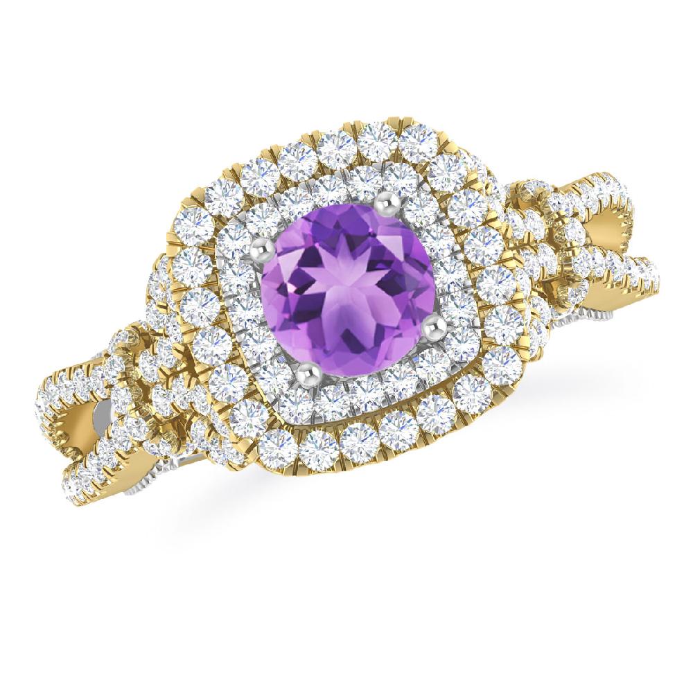 Yellow Gold - Amethyst