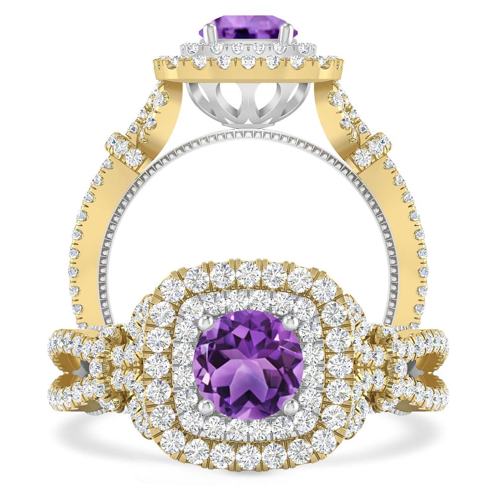 Yellow Gold - Amethyst