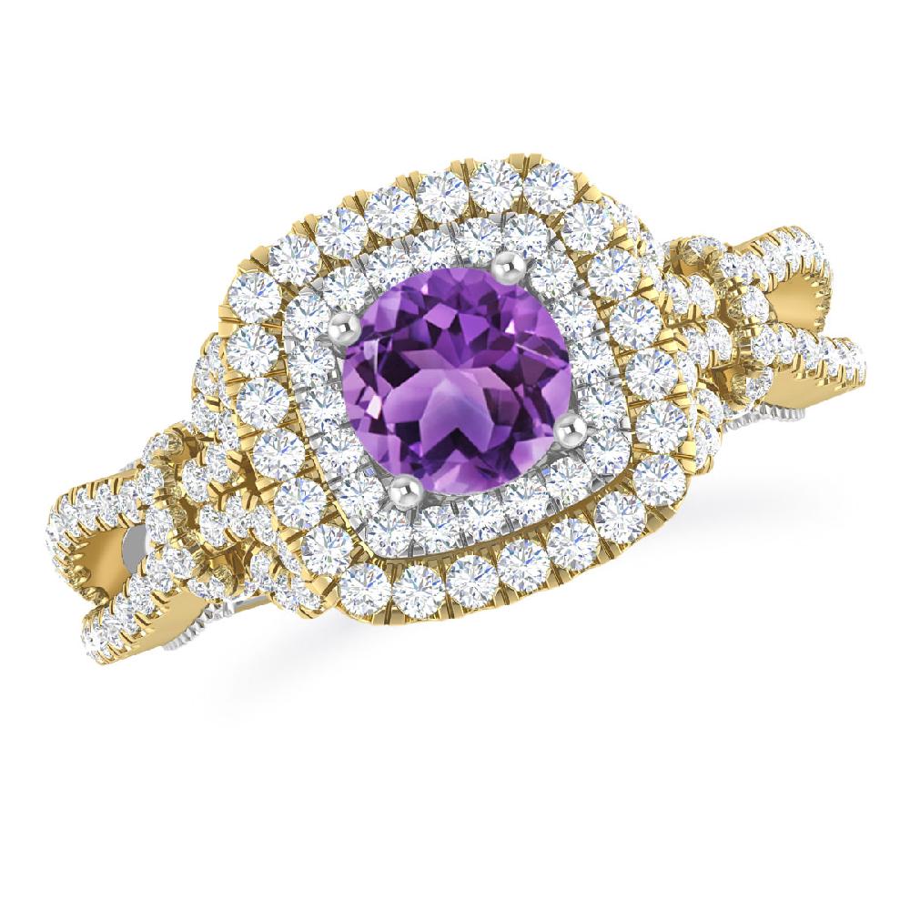 Yellow Gold - Amethyst