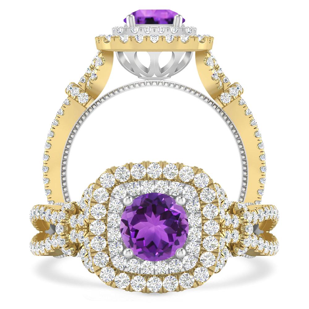 Yellow Gold - Amethyst