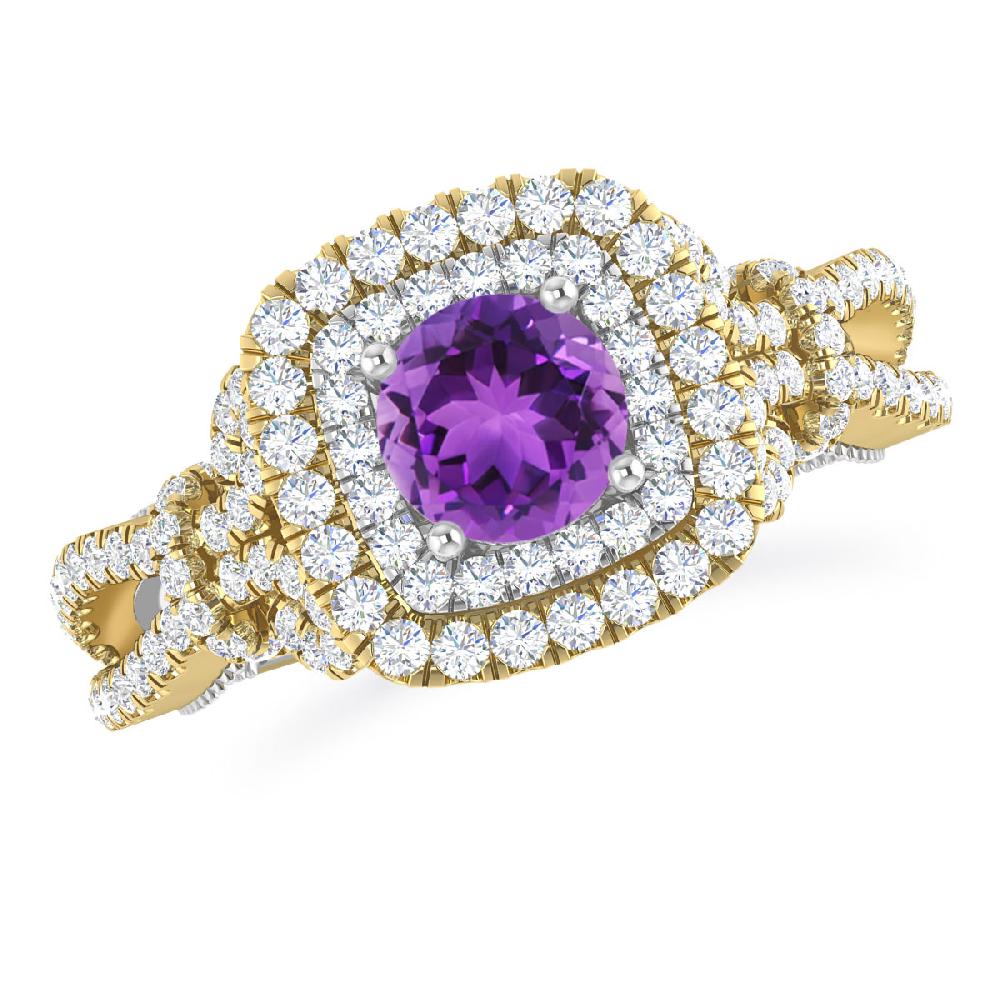 Yellow Gold - Amethyst