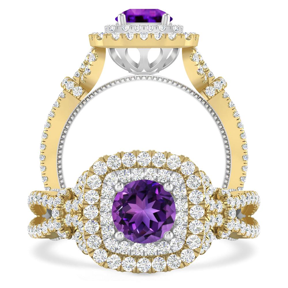 Yellow Gold - Amethyst